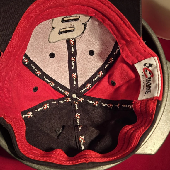 Dale Earnhart Jr. #8 Red Nascar Racing Hat/Cap w/ Black Trim - Picture 12 of 13